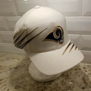Vintage 90s St Louis Rams NFL Annco Claw White Hat  #2